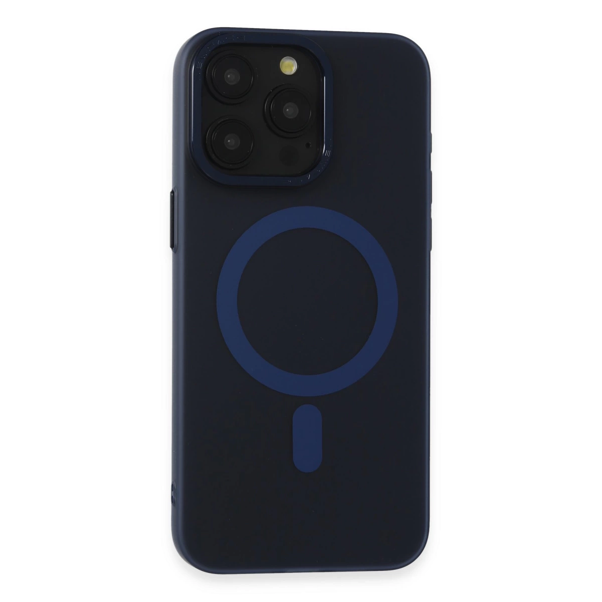 İphone 15 Pro Kılıf Lodos Magneticsafe Mat Kapak - Mavi