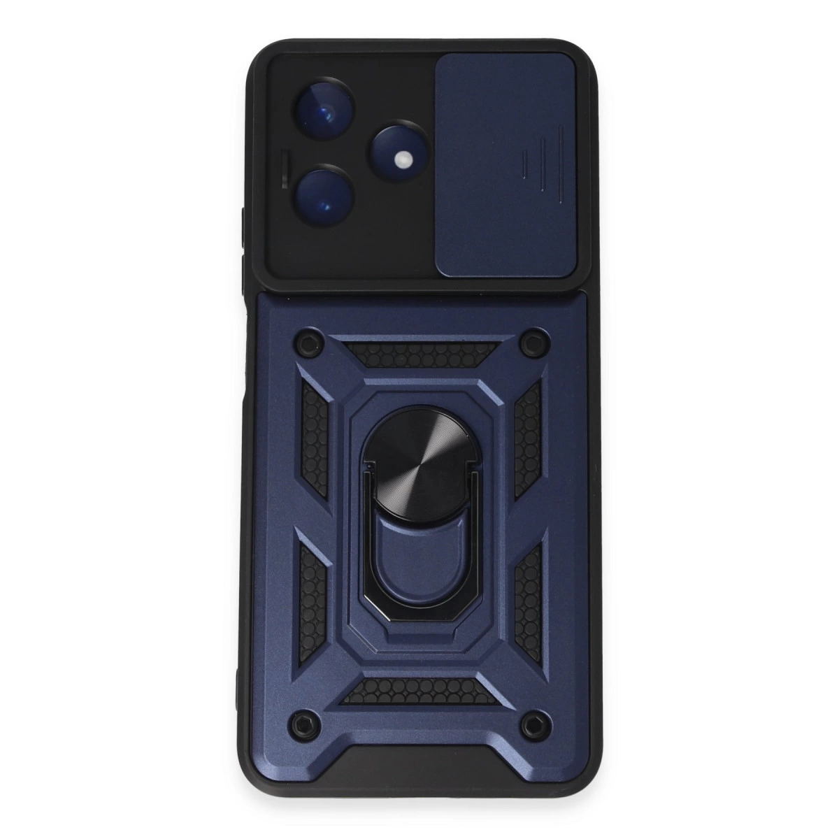 Realme C53 Kılıf Pars Lens Yüzüklü Silikon - Lacivert