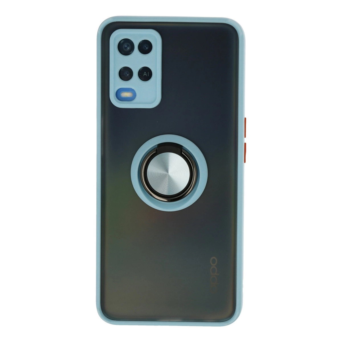 Oppo A54 4g Kılıf Montreal Yüzüklü Silikon Kapak - Buz Mavi