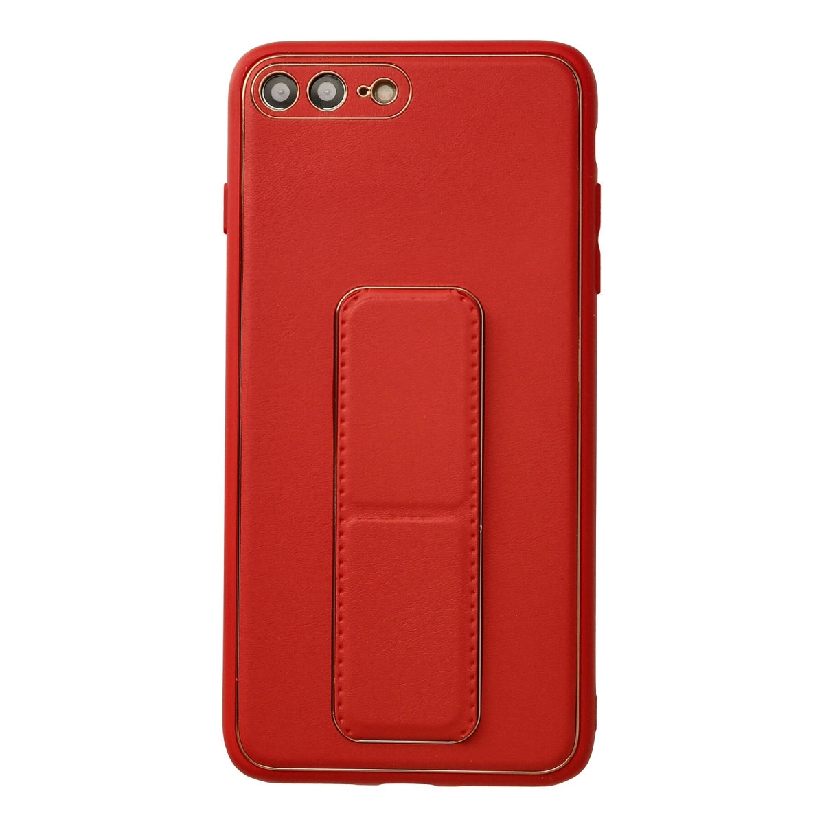 İphone 7 Plus Kılıf Coco Deri Standlı Kapak - Kırmızı
