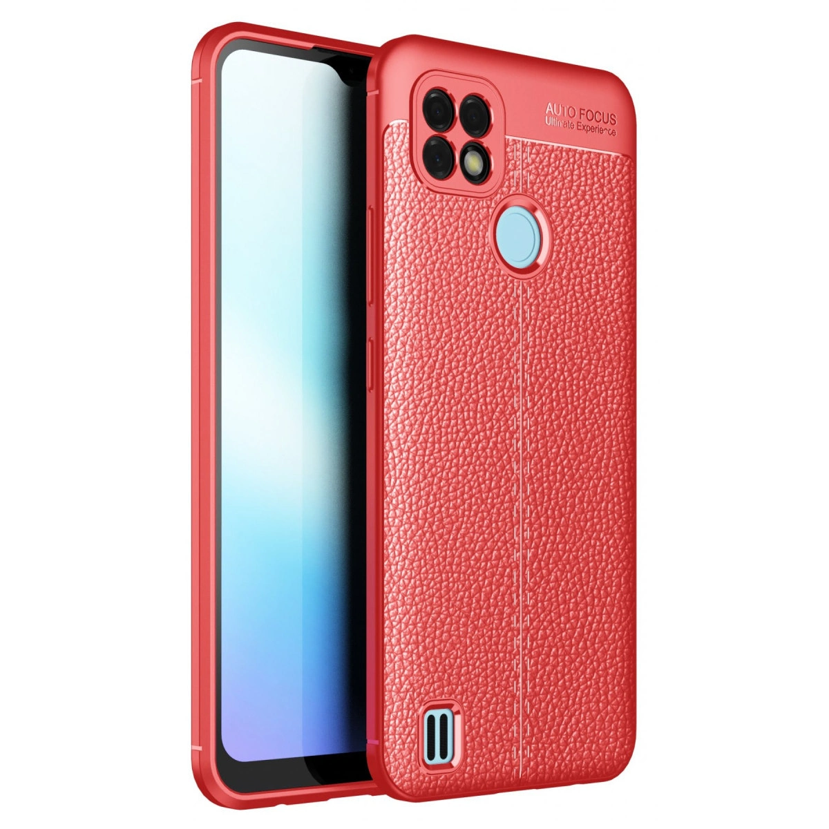 Realme C21 Kılıf Auto Focus Kapak - Kırmızı