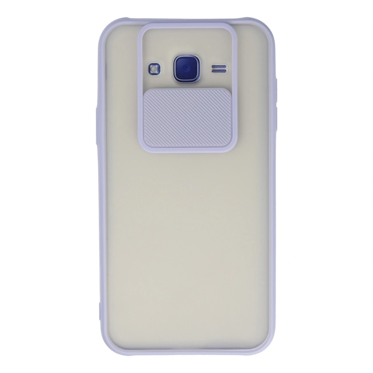 Samsung Galaxy J7 Kılıf Palm Buzlu Kamera Sürgülü Silikon - Lila