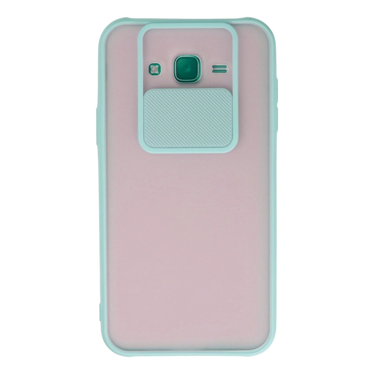 Samsung Galaxy J7 Kılıf Palm Buzlu Kamera Sürgülü Silikon - Turkuaz