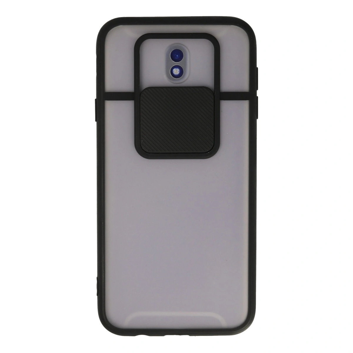 Samsung Galaxy J7 Pro / J730 Kılıf Palm Buzlu Kamera Sürgülü Silikon - Siyah