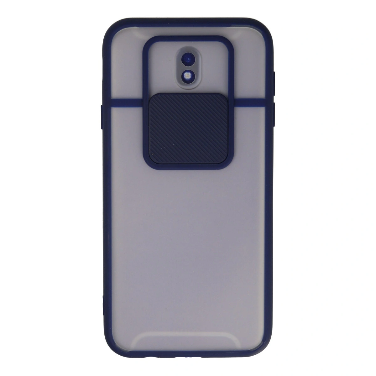 Samsung Galaxy J7 Pro / J730 Kılıf Palm Buzlu Kamera Sürgülü Silikon - Lacivert