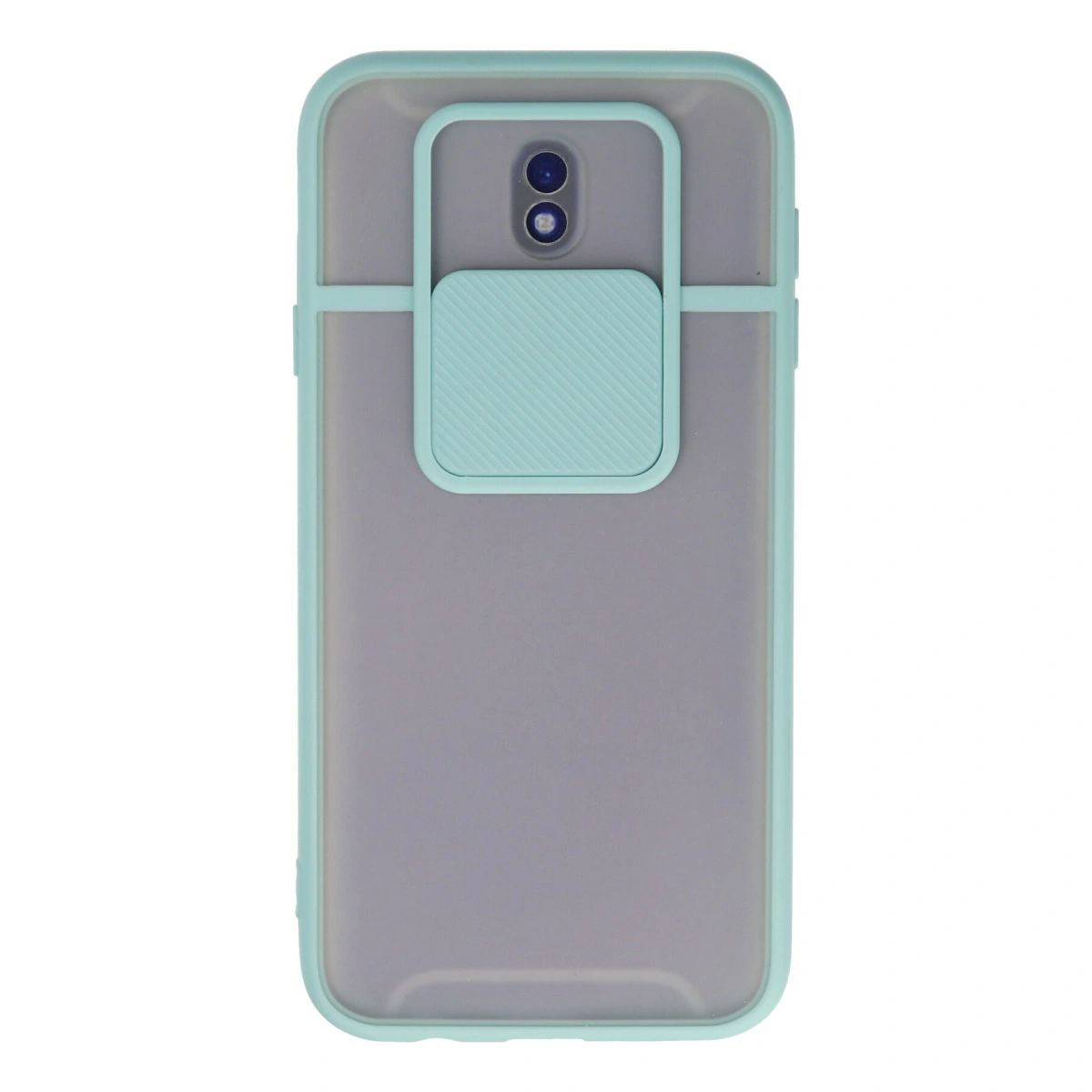 Samsung Galaxy J7 Pro / J730 Kılıf Palm Buzlu Kamera Sürgülü Silikon - Turkuaz