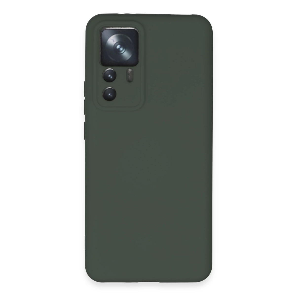 Xiaomi Mi 12t Pro Kılıf Nano İçi Kadife Silikon - Koyu Yeşil