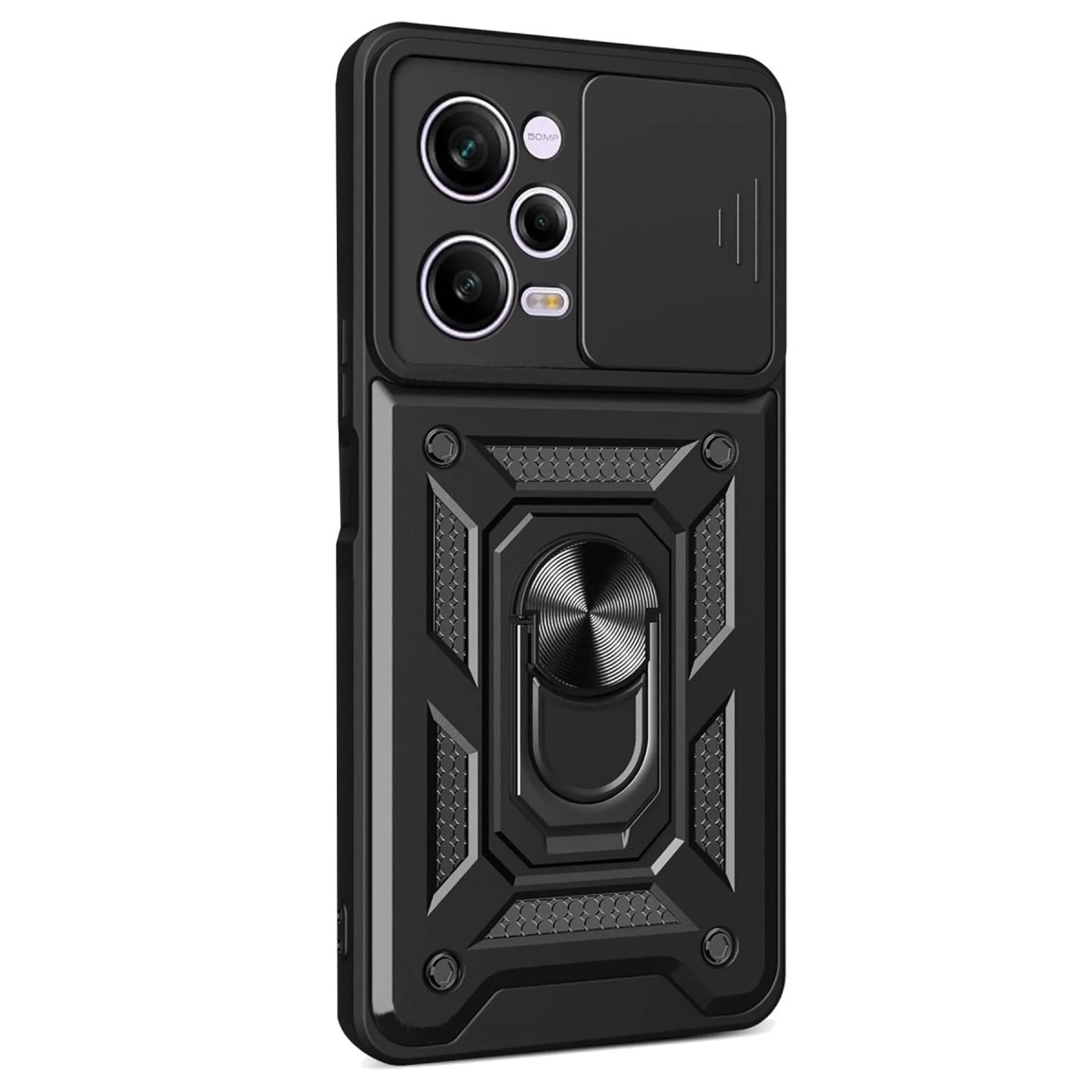 Xiaomi Redmi Note 12 Pro 5g Kılıf Pars Lens Yüzüklü Silikon - Siyah