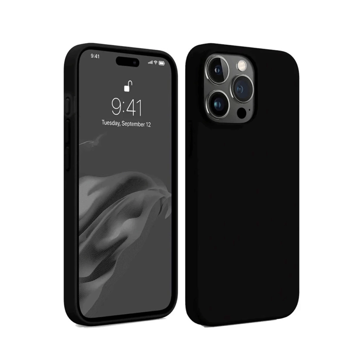 İphone 15 Pro Max Kılıf First Silikon - Siyah