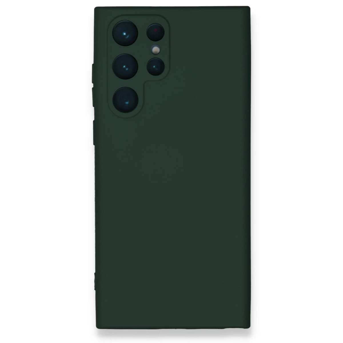 Samsung Galaxy S23 Ultra Kılıf Nano İçi Kadife Silikon - Koyu Yeşil