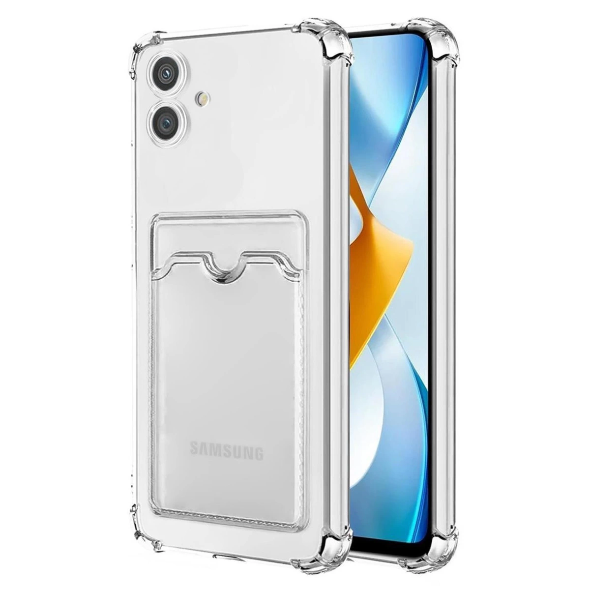 Samsung Galaxy A05 Kılıf Kart Şeffaf Silikon - Şeffaf