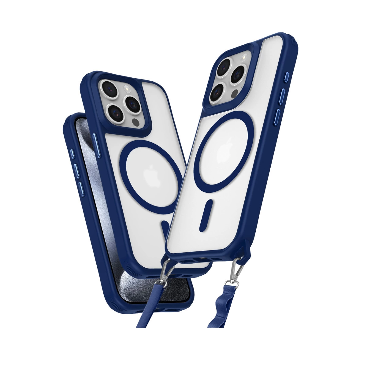 İphone 15 Pro Max Kılıf Enka Magsafe Silikon Kılıf - Lacivert