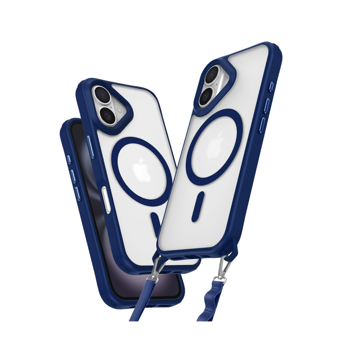 İphone 16 Kılıf Enka Magsafe Silikon Kılıf - Lacivert