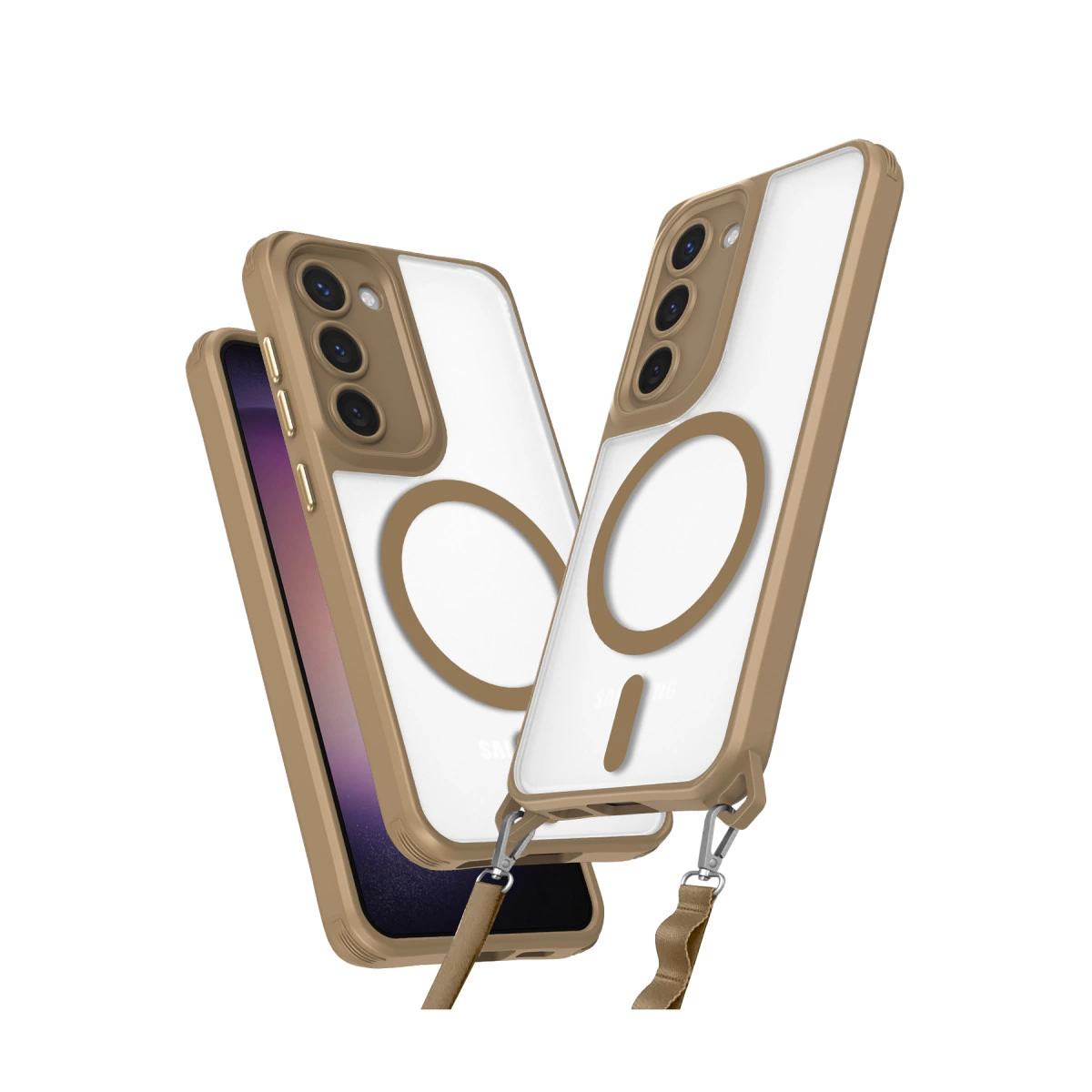 Samsung Galaxy S23 Plus Kılıf Enka Magsafe Silikon Kılıf - Desert