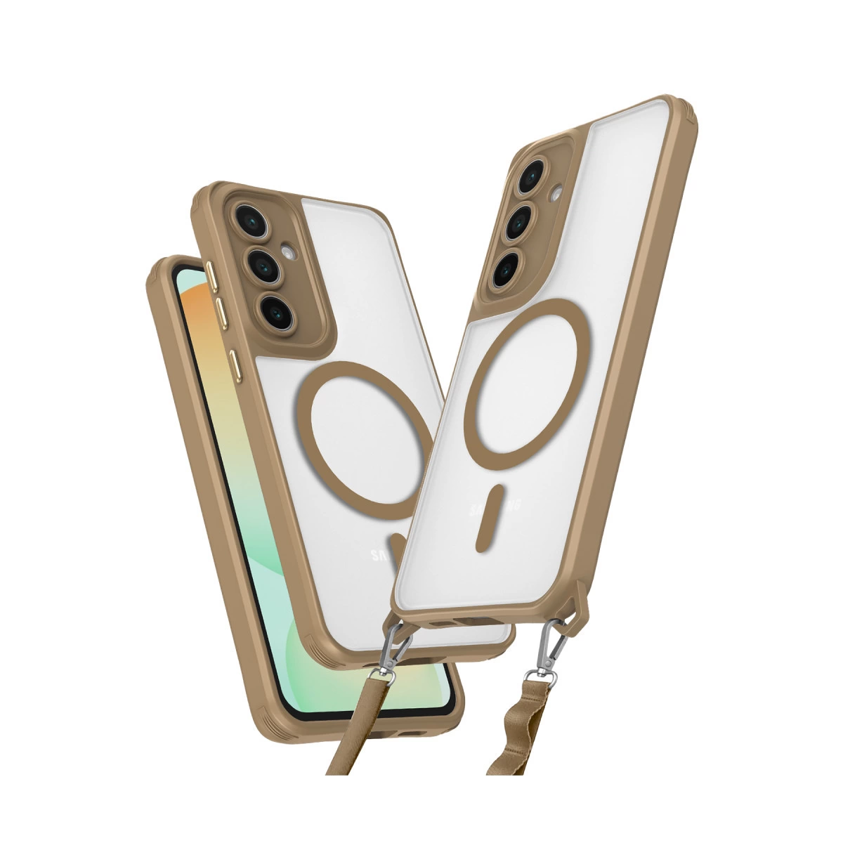 Samsung Galaxy S24 Fe Kılıf Enka Magsafe Silikon Kılıf - Desert