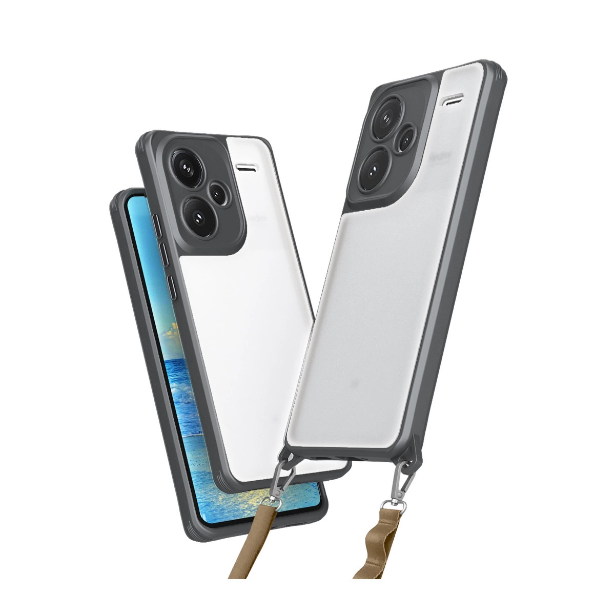 Xiaomi Redmi Note 13 Pro Plus Kılıf Penta Silikon Kılıf - Titan Gri