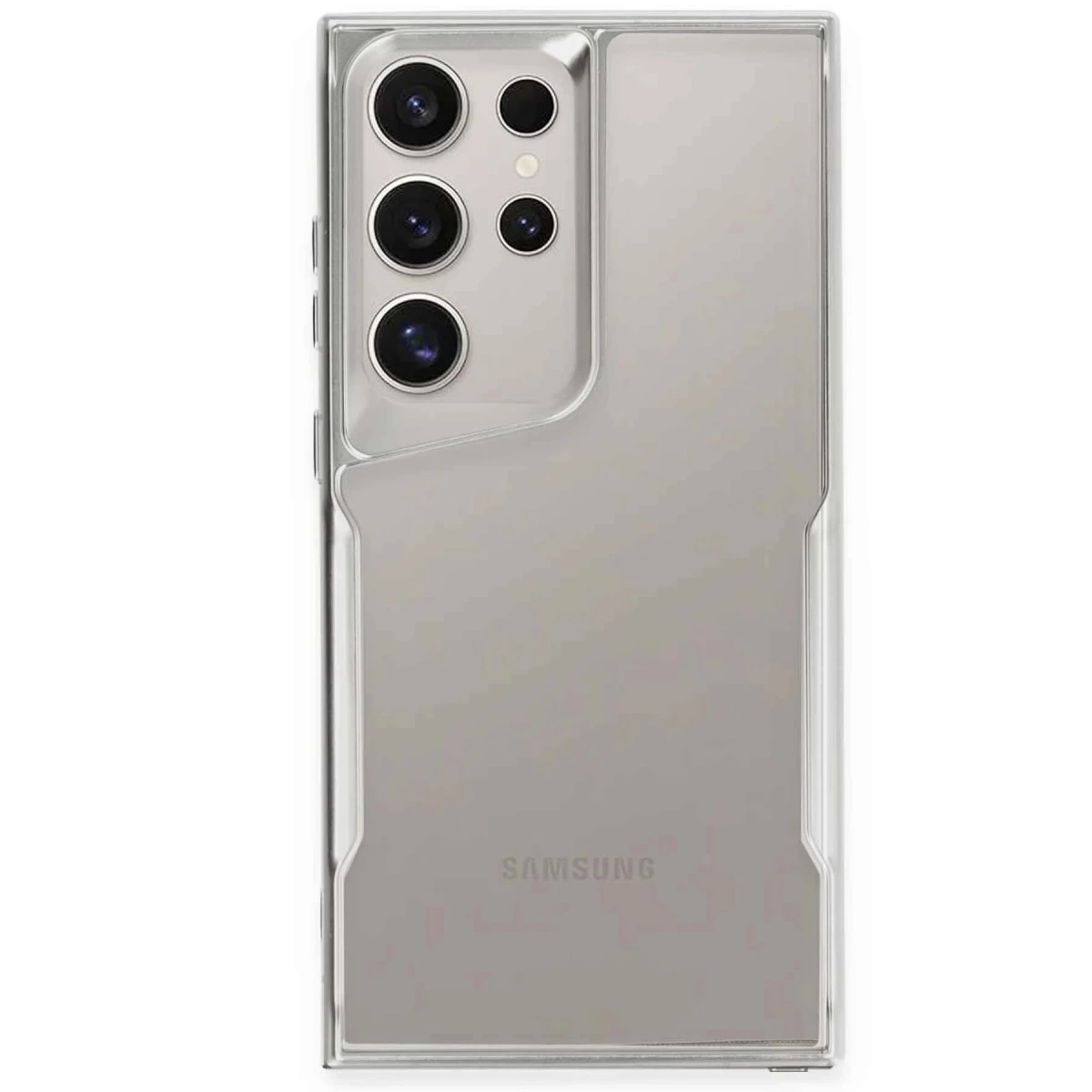 Samsung Galaxy S25 Ultra Kılıf Boyi Silikon Kapak - Gümüş