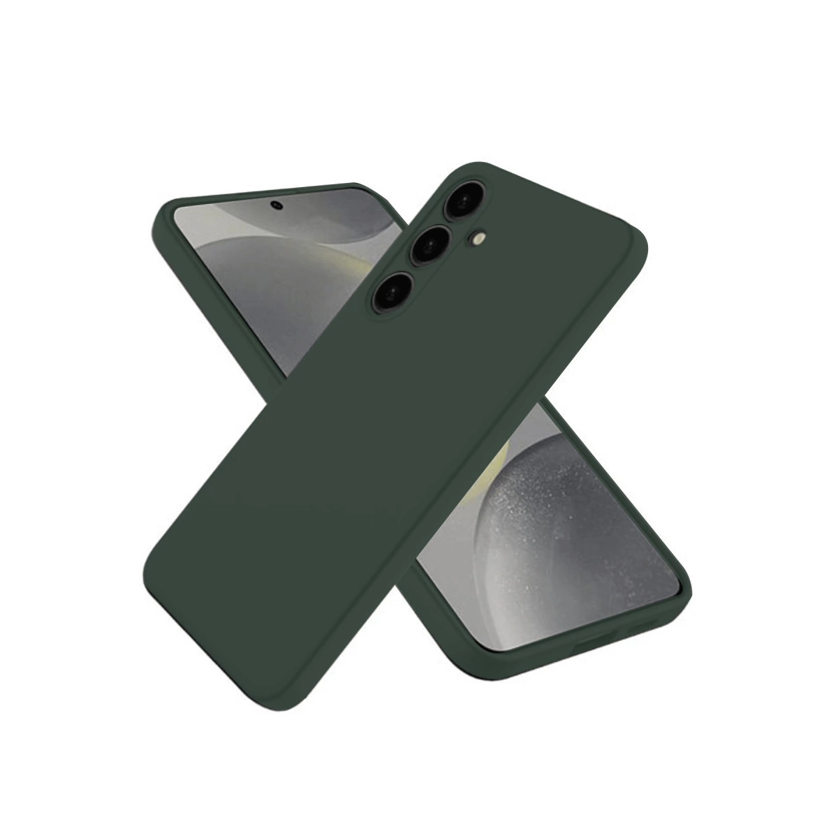 Samsung Galaxy A56 Kılıf First Silikon - Koyu Yeşil