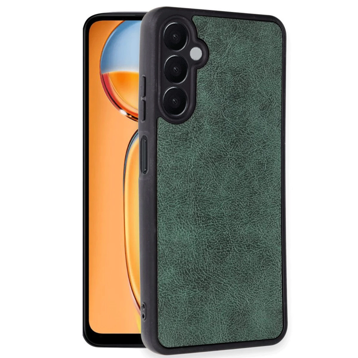 Samsung Galaxy A36 Kılıf Aras Deri Kapak - Koyu Yeşil