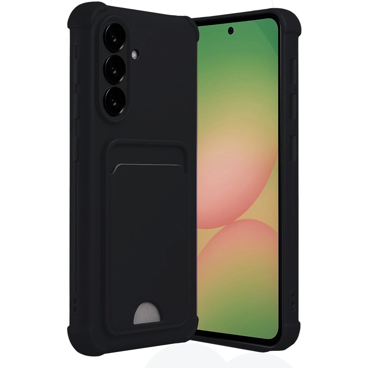 Samsung Galaxy A56 Kılıf Kelvin Kartvizitli Silikon - Siyah