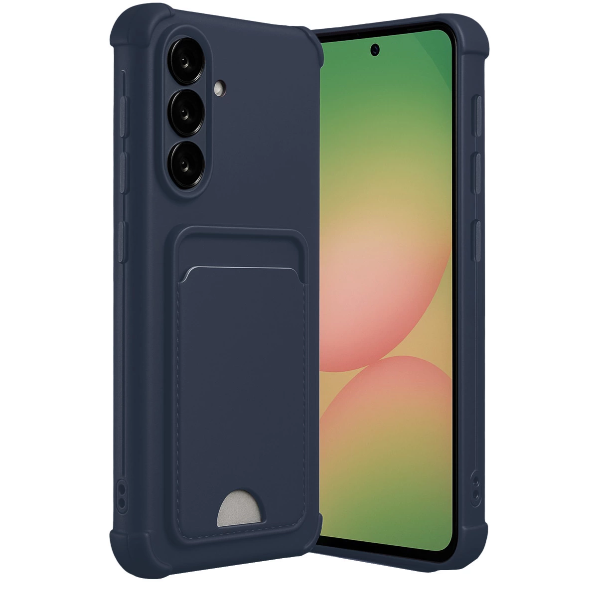 Samsung Galaxy A56 Kılıf Kelvin Kartvizitli Silikon - Lacivert