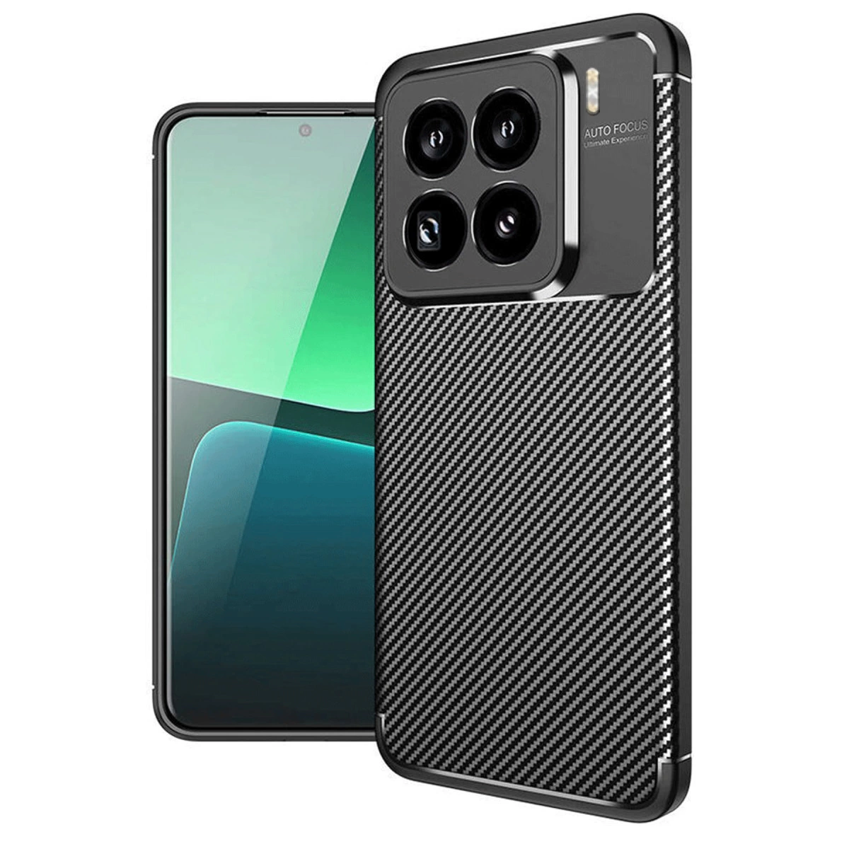 Xiaomi Mi 15 Pro Kılıf Auto Focus Karbon Kapak - Siyah