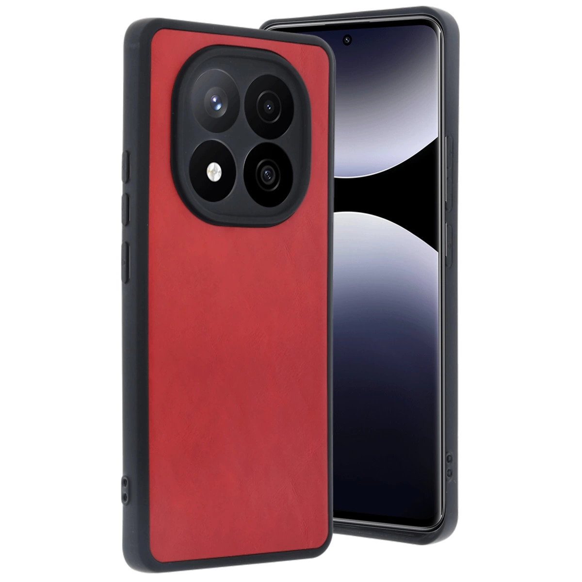 Xiaomi Redmi Note 14 Pro 5g Kılıf Aras Deri Kapak - Kırmızı