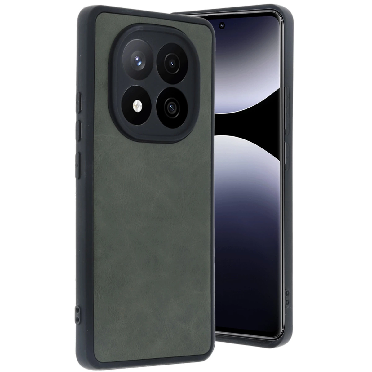 Xiaomi Redmi Note 14 Pro 5g Kılıf Aras Deri Kapak - Koyu Yeşil