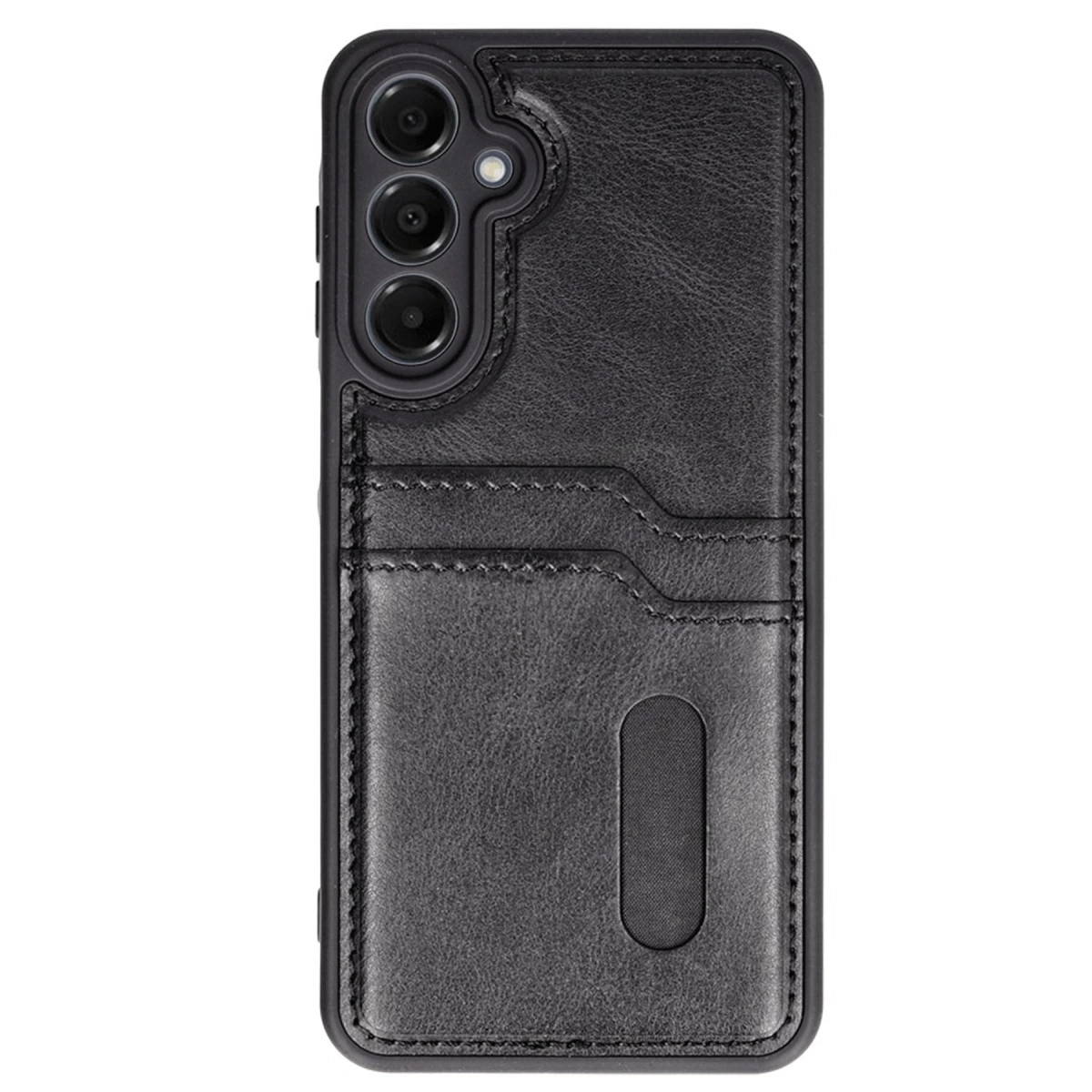 Samsung Galaxy A25 5g Kılıf Sara Kartvizitli Deri Kılıf - Siyah