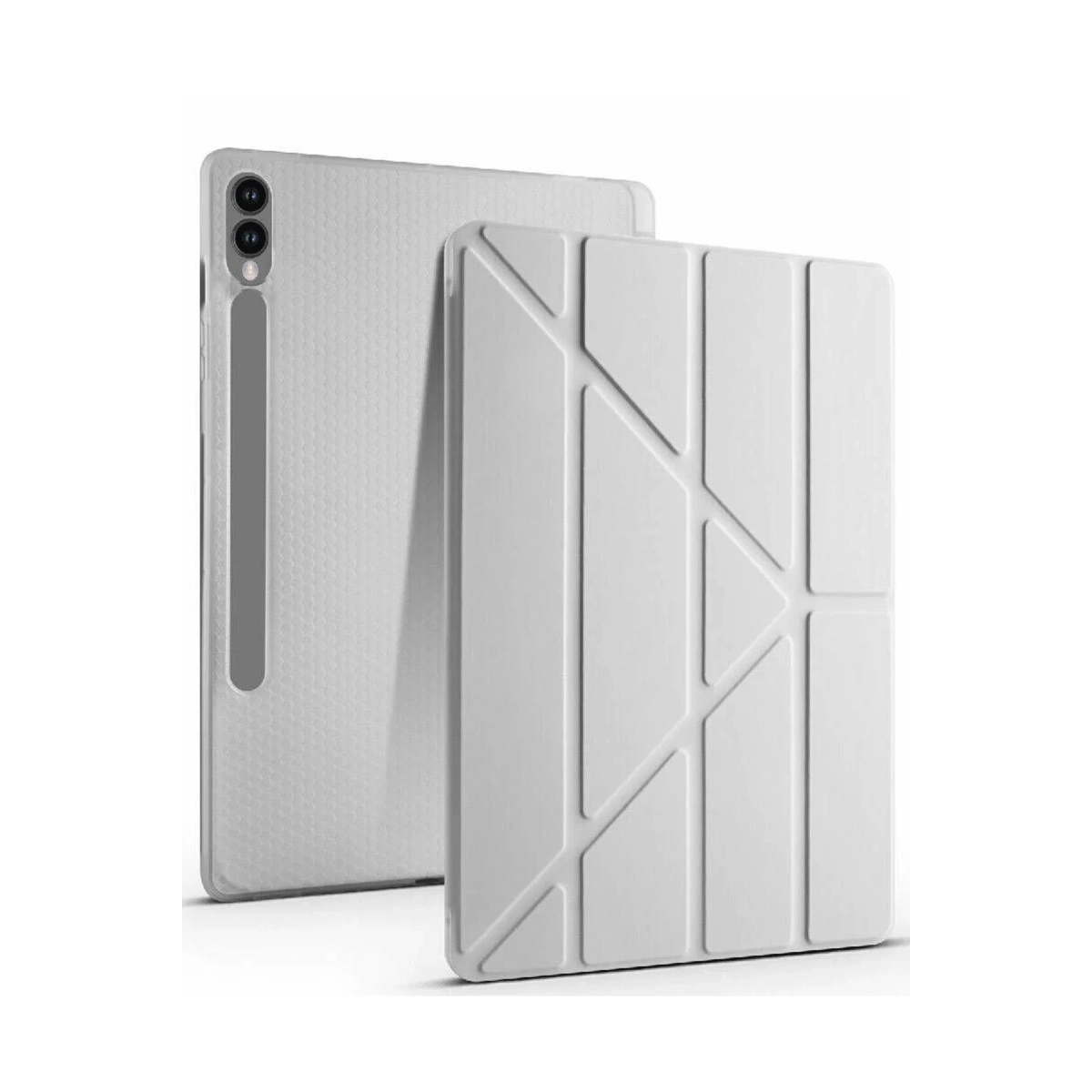 Samsung Galaxy X510 Tab S9 Fe 11 Kılıf Kalemlikli Mars Tablet Kılıfı - Gri