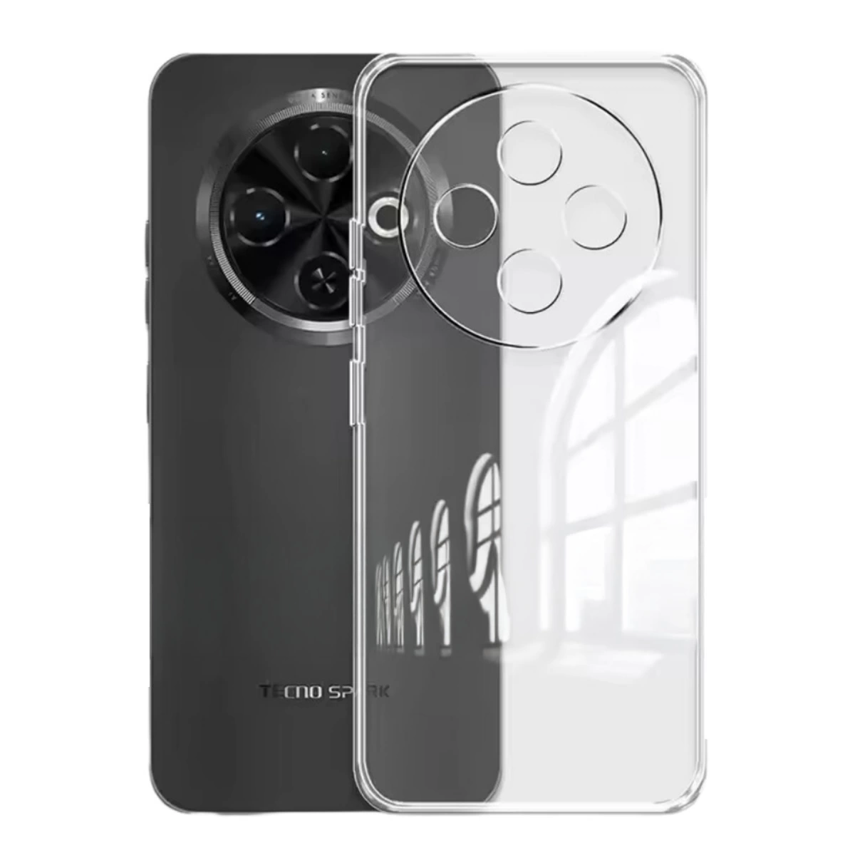 Tecno Spark 30c Kılıf Lüx Şeffaf Silikon