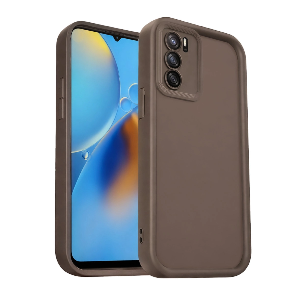 Oppo A16 Kılıf Viera Silikon - Kahverengi