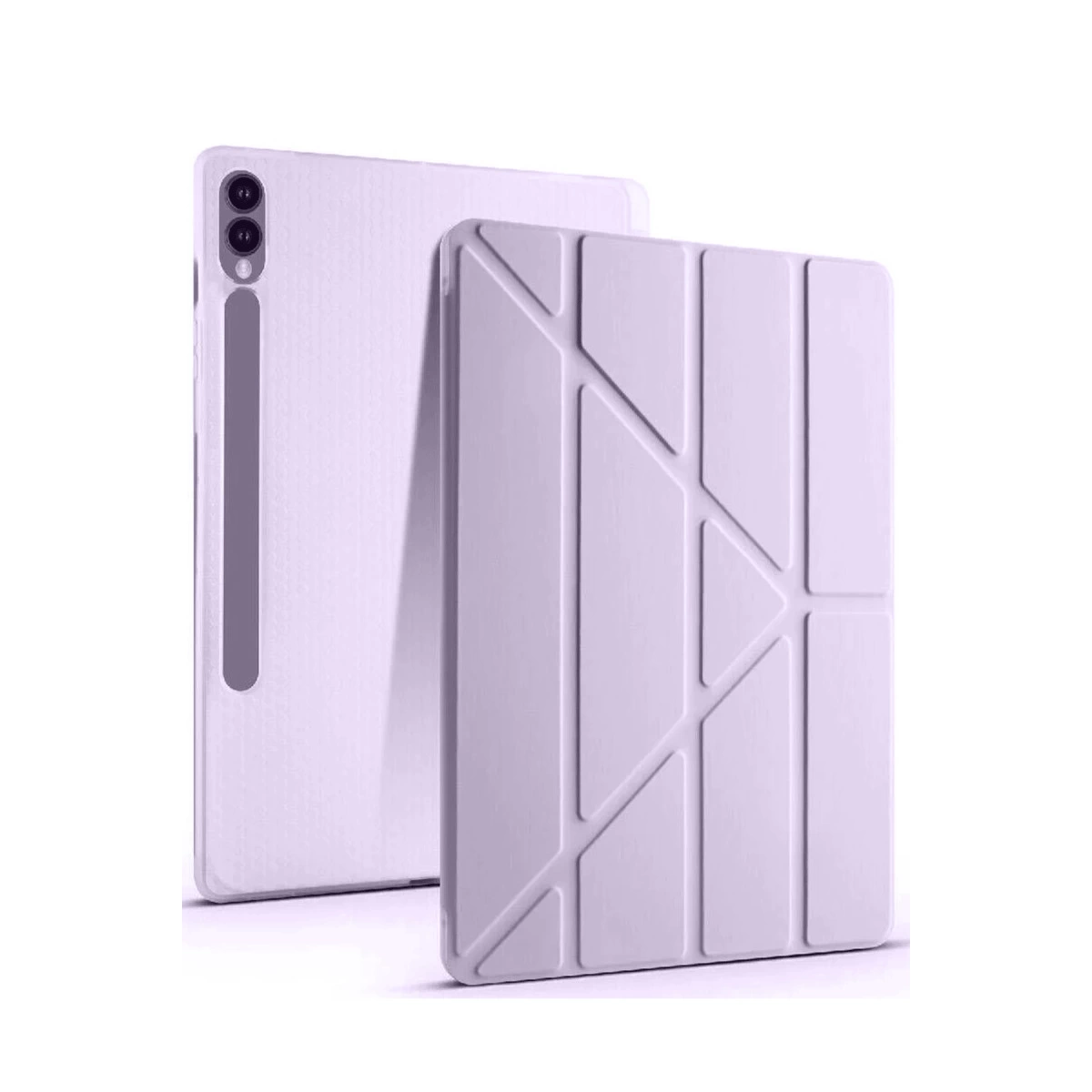 Samsung Galaxy X610 Tab S9 Fe Plus 12.4 Kılıf Kalemlikli Mars Tablet Kılıfı - Lila