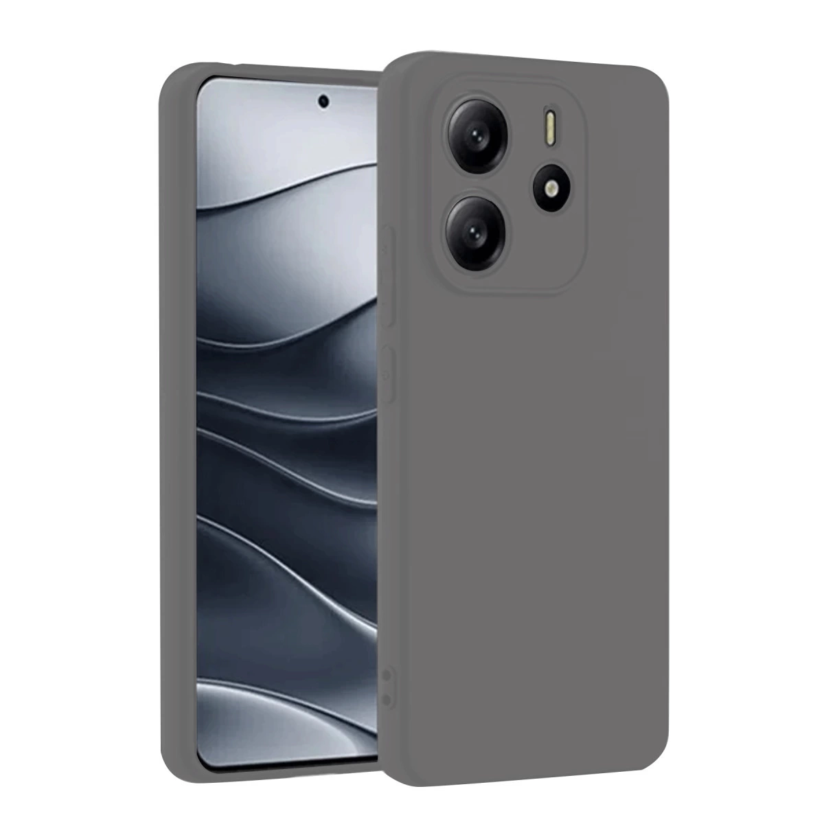 Xiaomi Redmi Note 14 4g Kılıf First Silikon - Gri