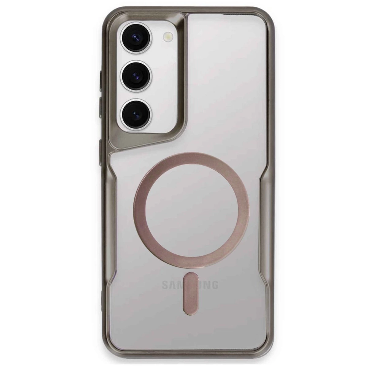 Samsung Galaxy S23 Kılıf Boyi Magsafe Silikon Kapak - Titan Gri