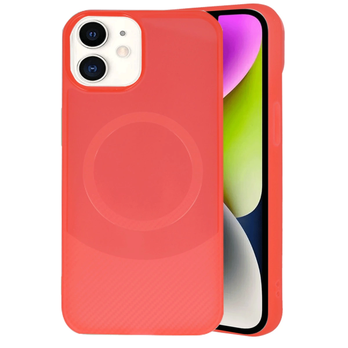 İphone 11 Kılıf Maya Karbon Kapak - Kırmızı