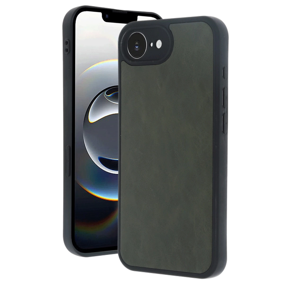 İphone 16e Kılıf Aras Deri Kapak - Koyu Yeşil