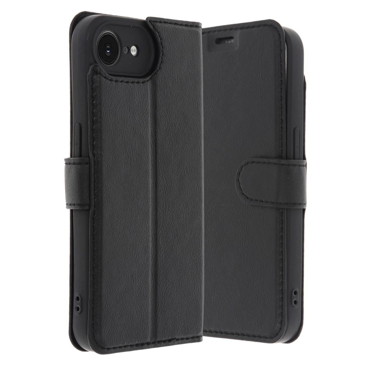 İphone 16e Kılıf Trend S Plus Kapaklı Kılıf - Siyah