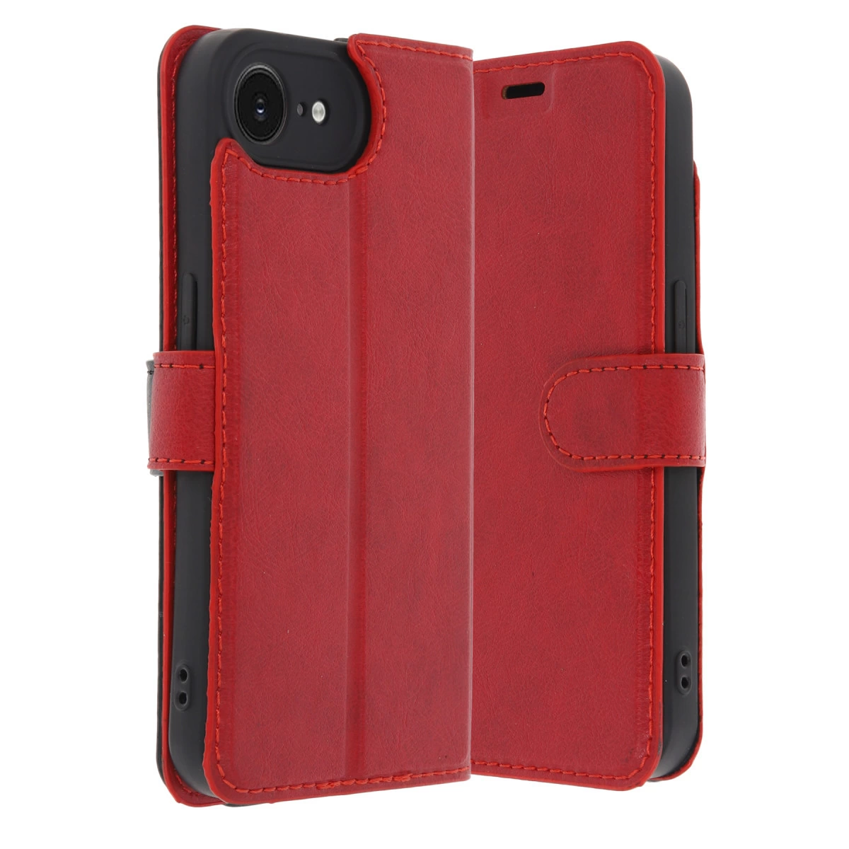 İphone 16e Kılıf Trend S Plus Kapaklı Kılıf - Kırmızı