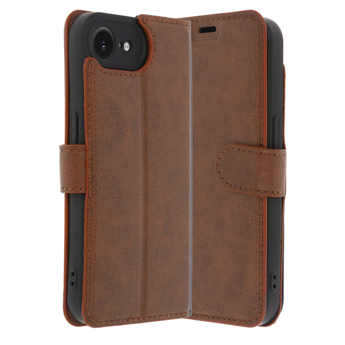 İphone 16e Kılıf Trend S Plus Kapaklı Kılıf - Taba