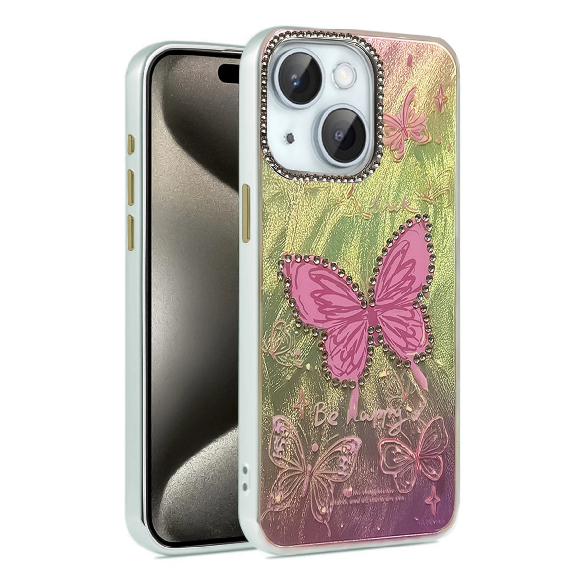 İphone 15 Kılıf Blade Aynalı Desenli Kapak - Desen 5