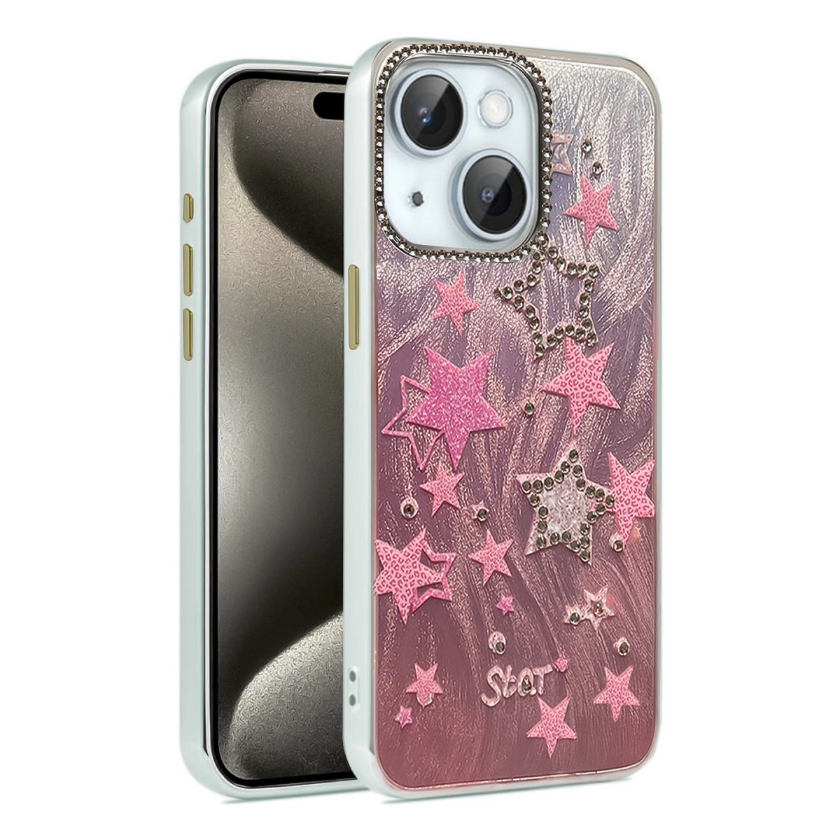 İphone 15 Kılıf Blade Aynalı Desenli Kapak - Desen 7