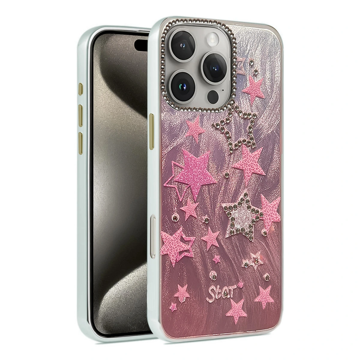 İphone 16 Pro Kılıf Blade Aynalı Desenli Kapak - Desen 7