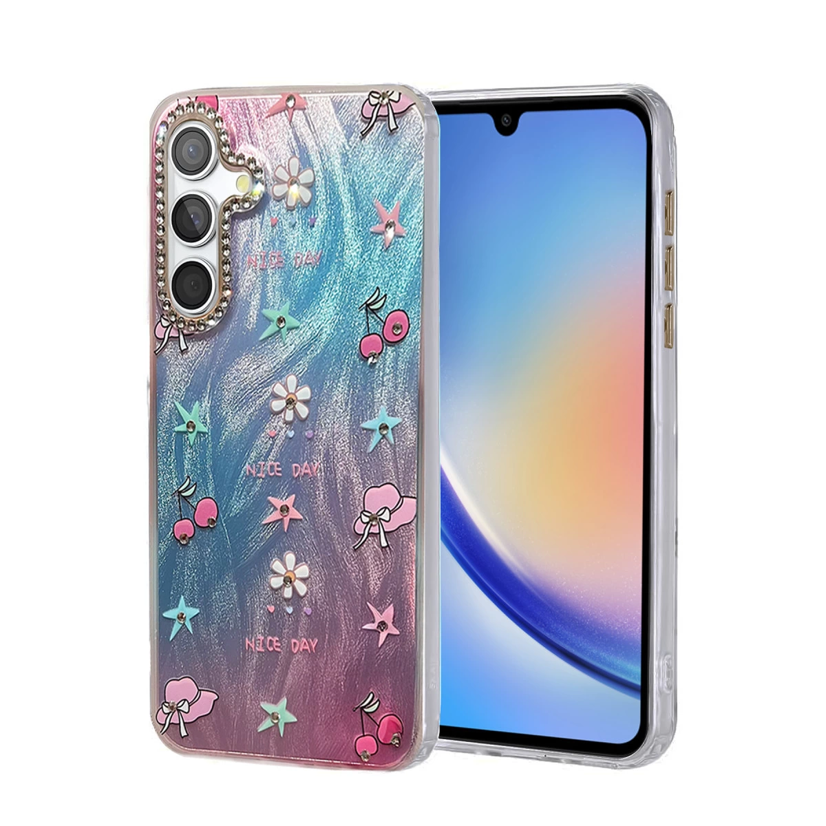 Samsung Galaxy A34 5g Kılıf Blade Aynalı Desenli Kapak - Desen 4