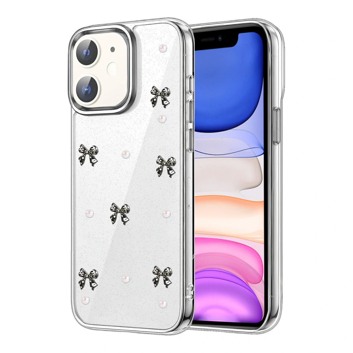 Apple İphone 12 Fiyonk Desenli Kapak - Desen 8