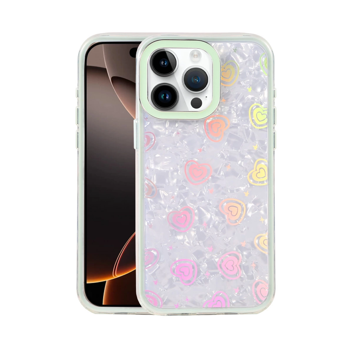 Apple İphone 15 Pro Max Lumi Desenli Kapak - Yeşil