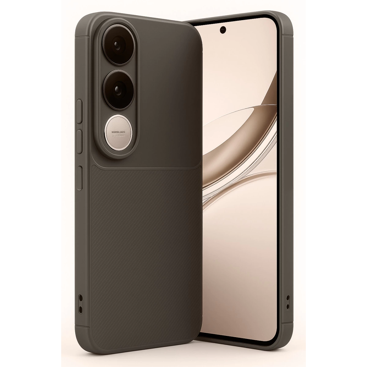 Vivo V50 Lite 4g Auto Focus Karbon Kapak - Kahverengi