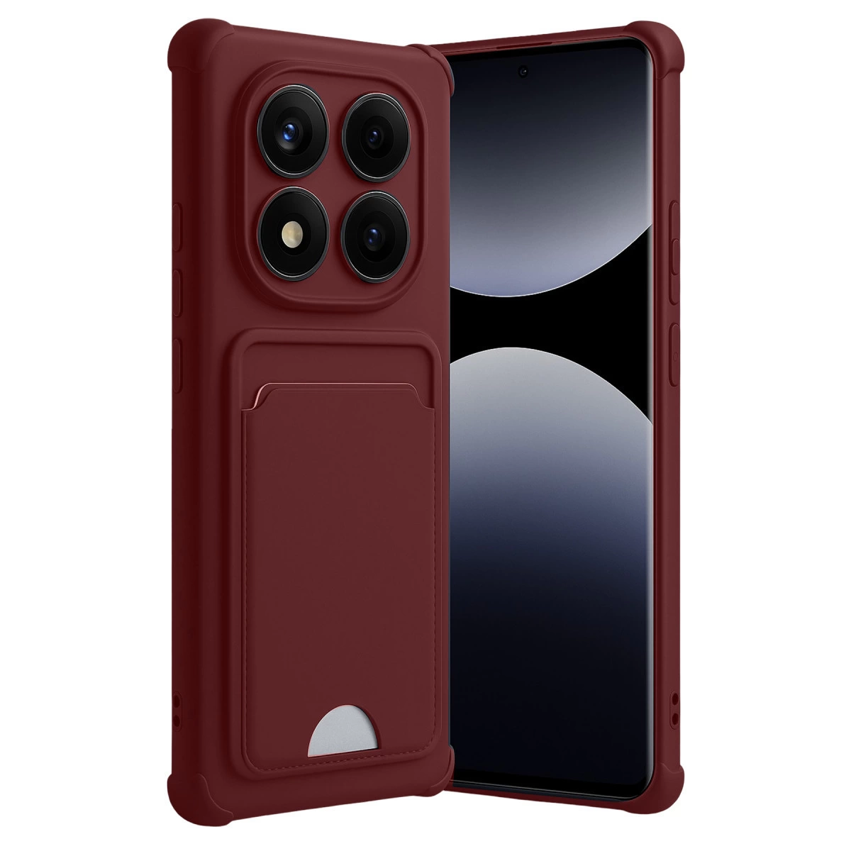 Xiaomi Redmi Note 14 Pro 5g Kelvin Kartvizitli Silikon - Bordo