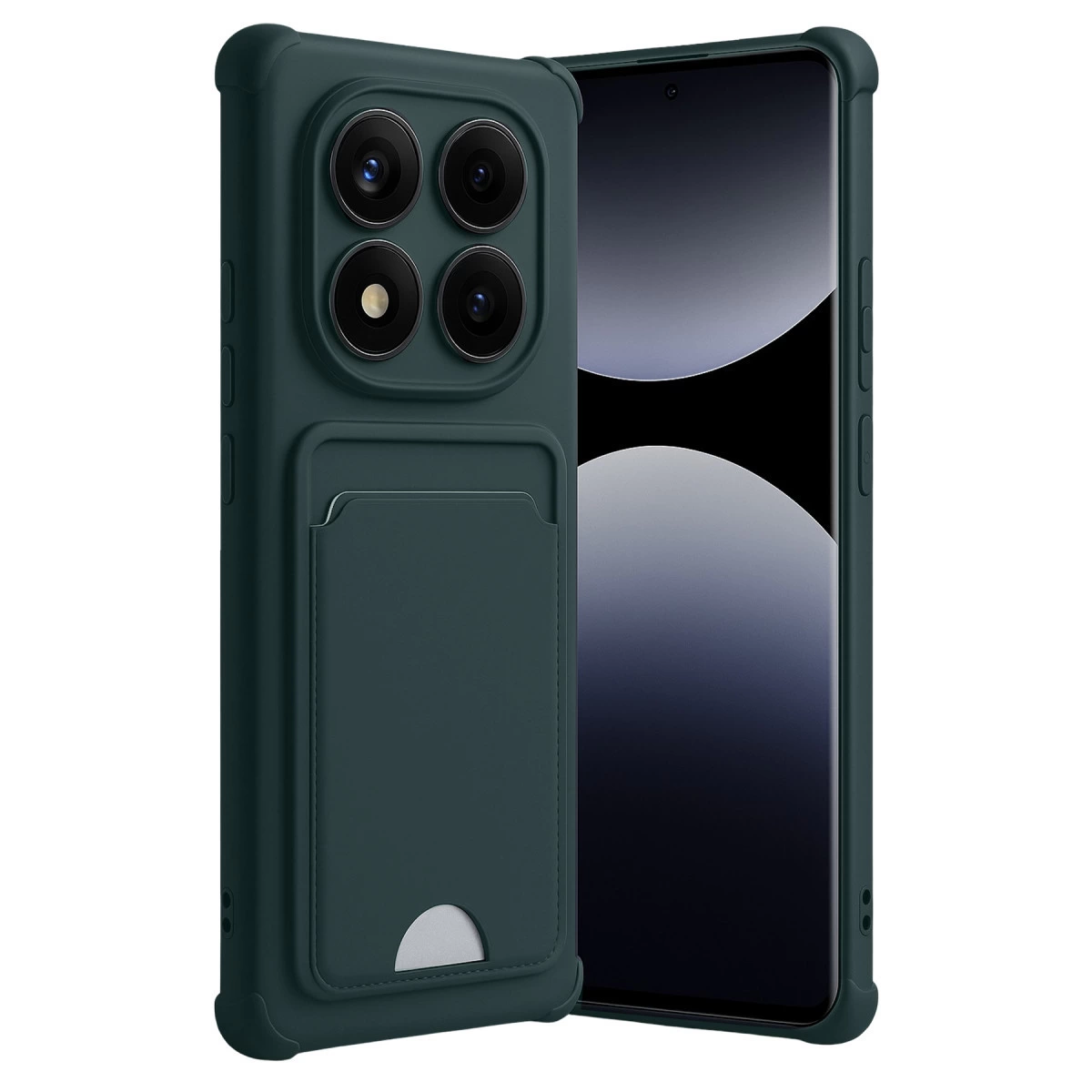 Xiaomi Redmi Note 14 Pro 5g Kelvin Kartvizitli Silikon - Koyu Yeşil