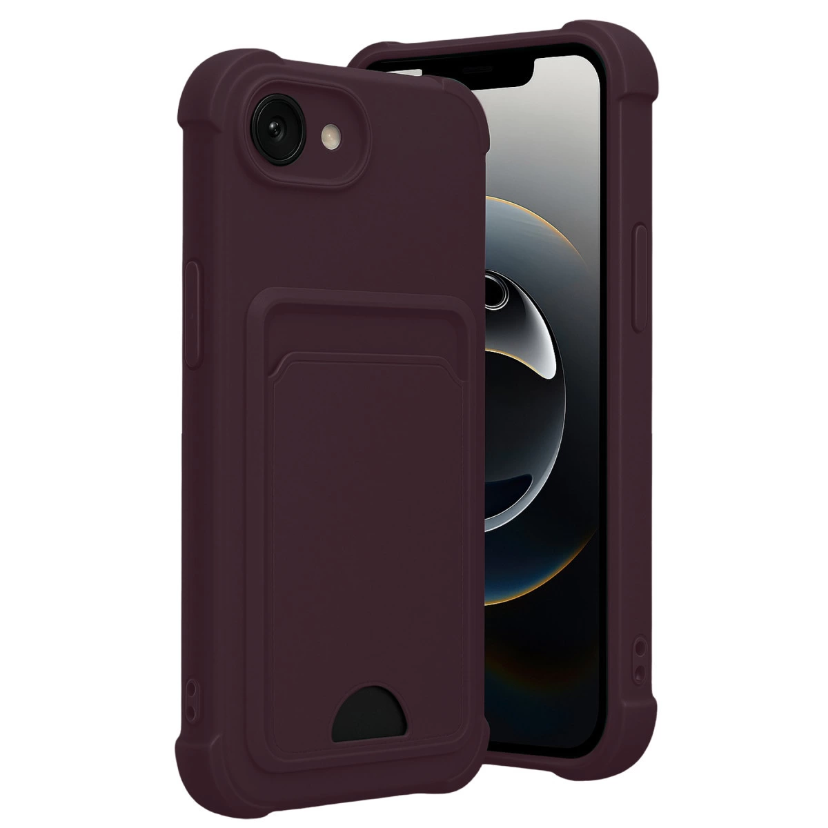 Apple İphone 16e Kelvin Kartvizitli Silikon - Derin Mor